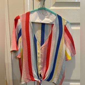 Forever 21. Size small. Excellent condition. Multi colored button down shirt